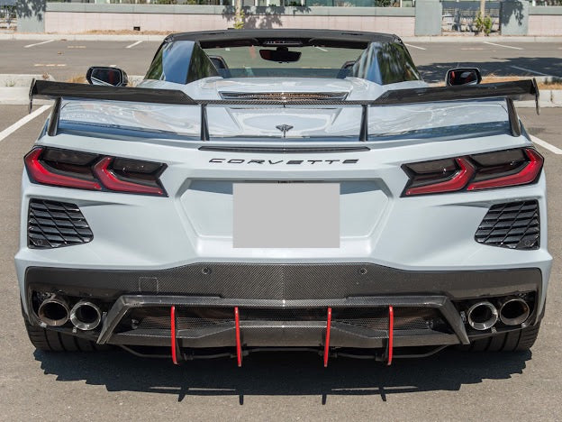 2020-UP CORVETTE C8 Z51 & STINGRAY | WICKERBILL REAR SPOILER HIGH WING